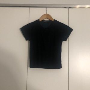 Brandy Melville Dark Emerald Velvet Crop Top